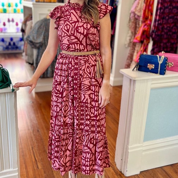 EUC Willa Story tiered midi dress, size XS - Picture 1 of 4